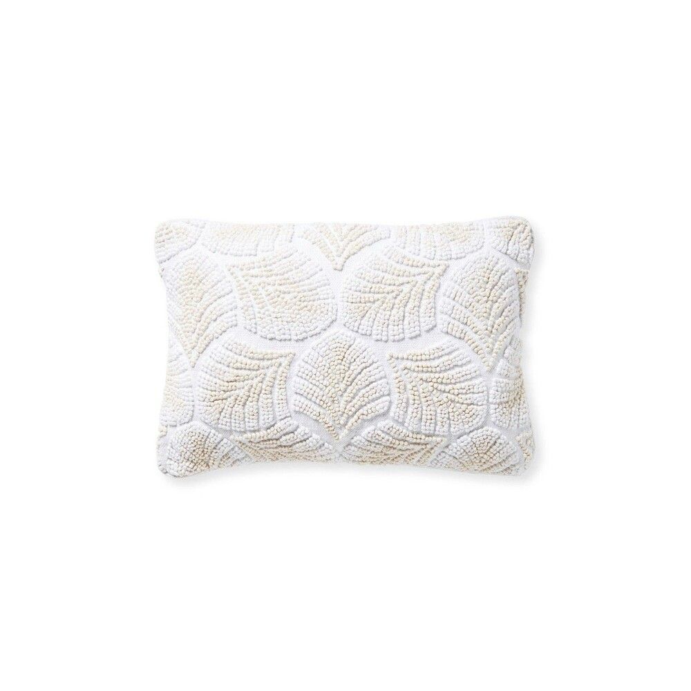 Serena & Lily Hawthorne Pillow Cover 12" x 18" Ivory White NWT